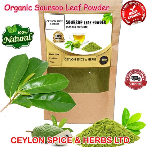 Graviola Leaf Powder Soursop Leaf Powder 2KG Bulk 100 Pure Etsy