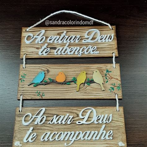 Placa Home ao Entrar Deus Te Abençõe Elo7 Produtos Especiais