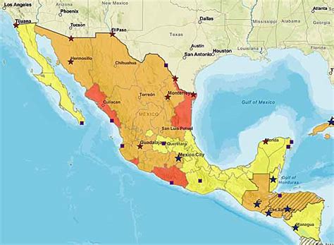 Travel Advisory Map Mexico