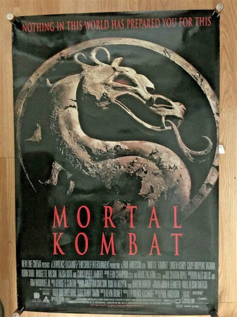 VINTAGE Movie Poster "Mortal Kombat" #2 1995 New Line Home Video Promo ...