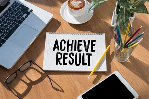 Achieve Result Results Compass Businessman Achieve Result Stock