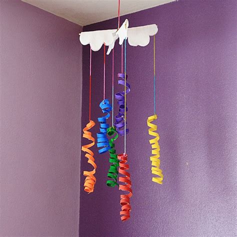 Coiled Cardboard Tube Rainbow Mobile - Crafts by Amanda