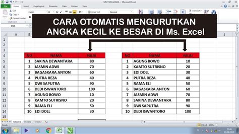 Cara Mengurutkan Angka Dari Kecil Ke Besar Di Excel Hot Sex Picture