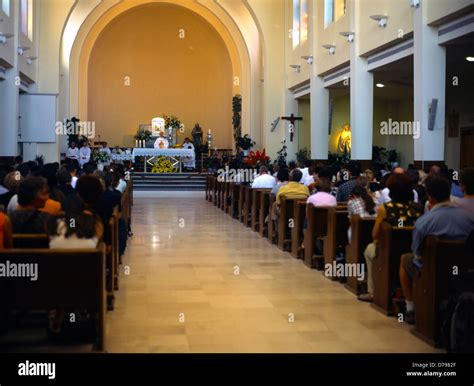 Bosnia-herzegovina Medugorje St James Church Interior Service Stock ...