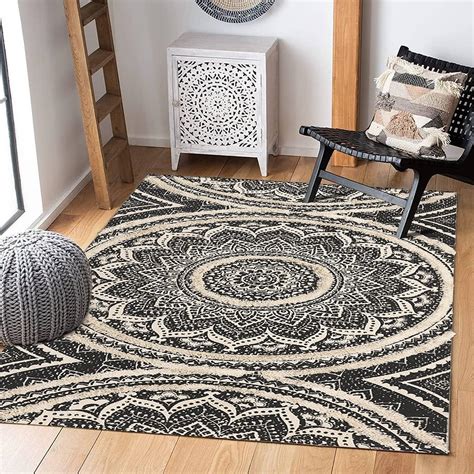 Amazon Boho Area Rug Seavish 4x6 Grey Rug Farmhouse Decor