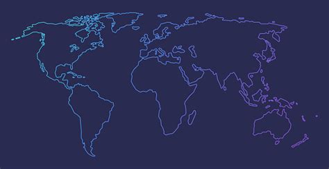 Gliederung Verlauf Weltkarte Gliederung Hintergrund Stock Vektor Art