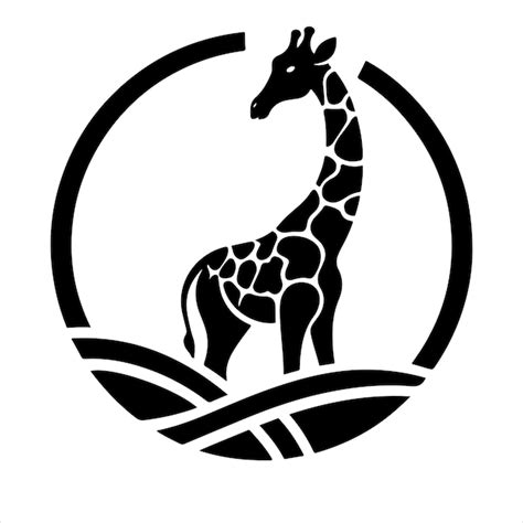 Giraffe Silhouette Vektor Giraffen Siluette Logo Design Premium Vektor