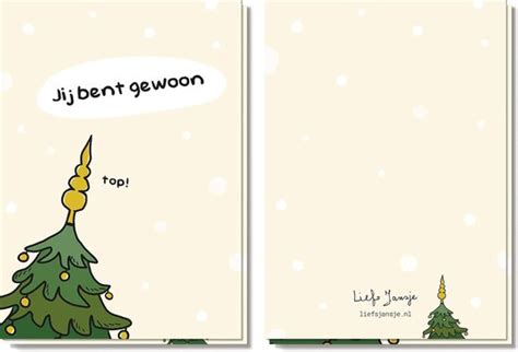 Liefs Jansje Kerstkaarten Enkele A Kaarten Stuks X