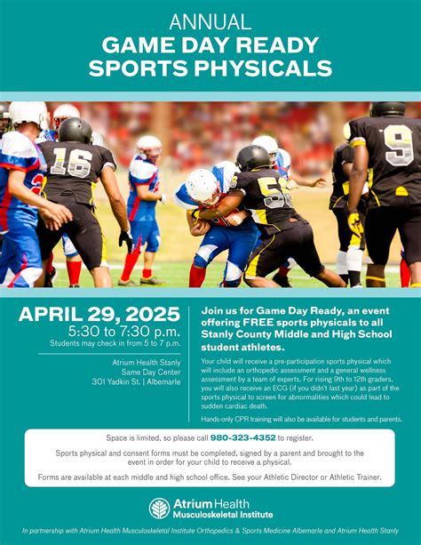 Game Day Ready - Free Sports Physicals