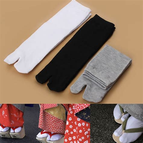 Zy Pairs Men Women Sandal Split Socks Japanese Kimono Two Toe Socks