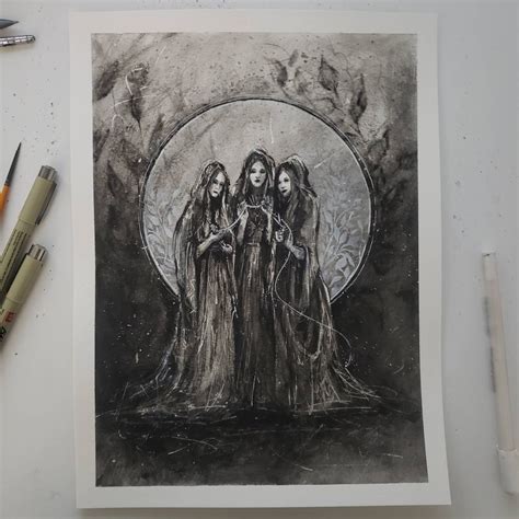 The Fates Art PRINT Original Watercolor Illustration Artwork - Etsy