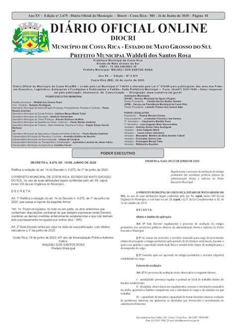 Pdf Ano Xv Edi O N Di Rio Oficial Do Munic Pio Ano