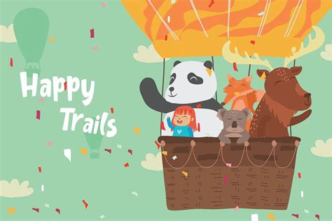 Happy Trails Vector Illustration Vector Illustration Happy Trails