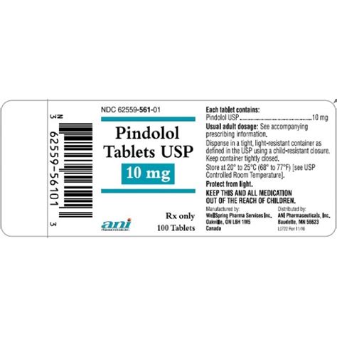 Pindolol 10mg Rx Products