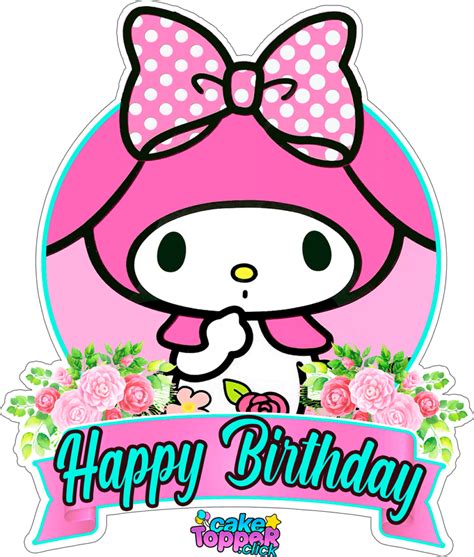 My Melody Printable Ideas Caketopperclick In 2024 Melody Hello