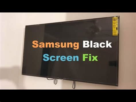 How To Fix Samsung Tv Black Screen Youtube