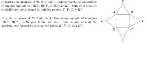 Solved Considere Un Cuadrado A B C D De Lado 1 Exteriormente Se Construyen Triángulos