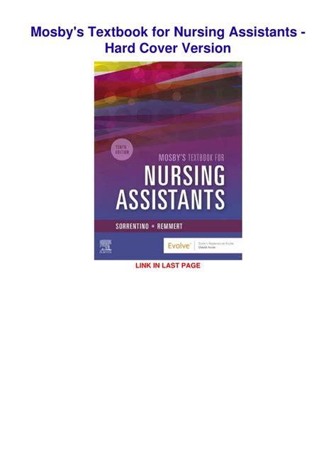 Ppt Pdf Mosbys Textbook For Nursing Assistants Hard Cover Version