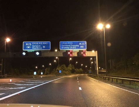 M25 in Kent between junctions 4 and 5 back open after sinkholes discovered