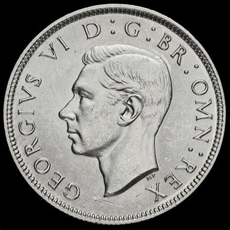 George Vi Silver Two Shilling Coin Florin Scarce A Unc