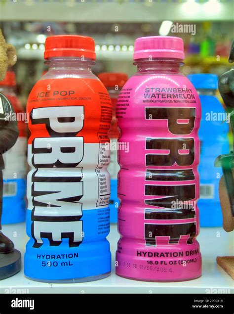 Prime Hydration Energy Drink by Logan Paul & KSI drink flavors Strawberry Watermelon and ice pop ...