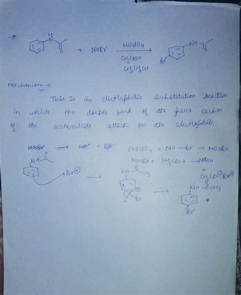 Solved What Is The Mechanism Of Bromination Of Acetanilide Using