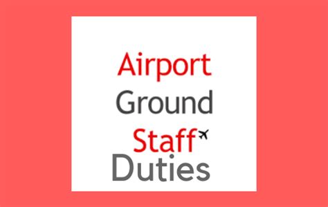 Airport Ground Staff Job Description Apply Right Now