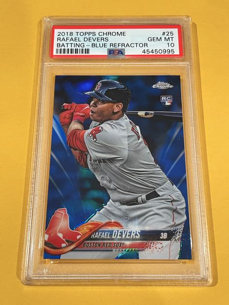 Rafael Devers 2018 Topps Chrome 25 Blue Refractor 150 PSA 10 Price