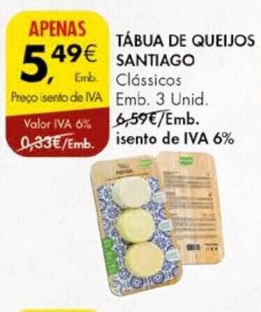 Promo O T Bua De Queijos Santiago Cl Ssicos Emb Unid Em Pingo Doce