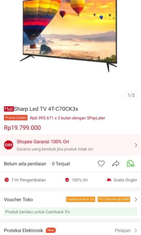 Sharp Androidtv Tc Ck X Led Tv Inch Retak Cm Elektronik Tv