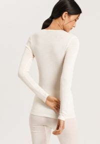 Hanro Woolen Silk Long Sleeve Shirt Cygne