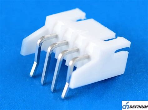 Вилка на плату WK-04R, под пайку, шаг 2.50мм, THT, угловая, отступ ...