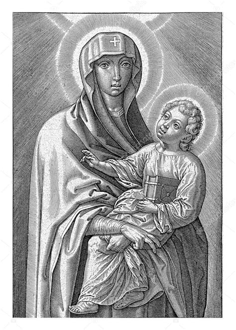 María con el Niño Jesús Hieronymus Wierix 1563 1600 La María velada