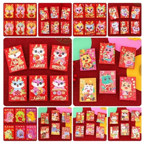 Jual Angpao 2024 Angpao Imlek Tahun Naga Angpao Naga Isi 6 Pcs