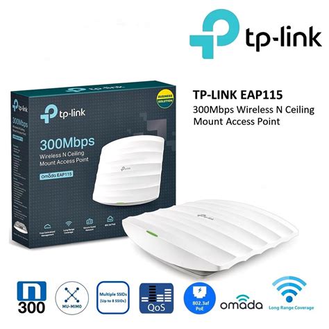 TP LINK EAP115 300Mbps Wireless N Ceiling Mount Access Point LT