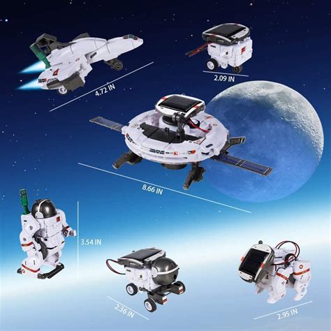 6 In 1 Solar Power Robot Toy Kit Stem Education For Kids Learn Easily