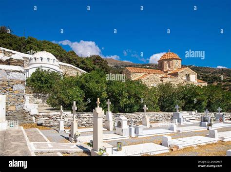 Greece Cyclades Archipelago Andros Island Pitrofos Byzantine Church