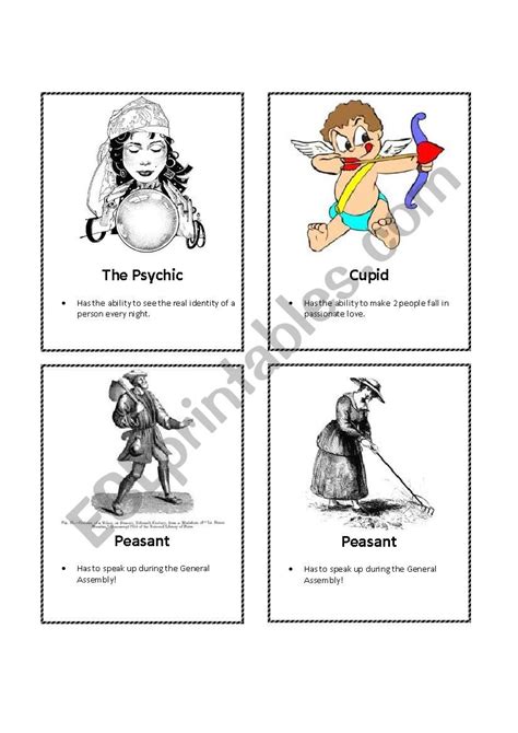 The Werewolf Card Game Reworked for Small classes - ESL worksheet by lanj03