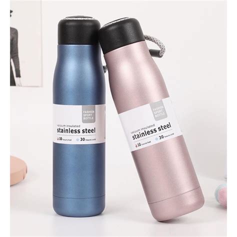 Vacuum Insulated Stainless Steel Slim Fashion Sport Bottle Thermos Tumbler Hot Cold 420ml 550ml