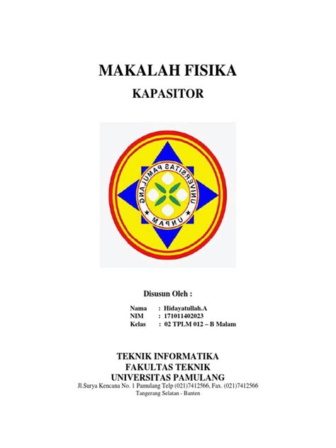 Cover Makalah Fisika Pdf