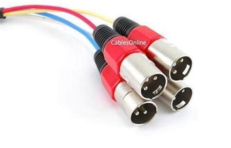 2ft Pro XLR 4 Channel M To F Balanced Audio Snake Cable CablesOnline