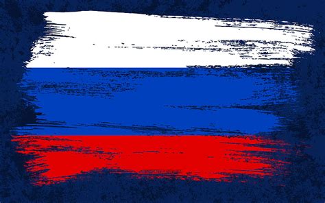 Flag Of Russia Grunge Flags European Countries National Symbols