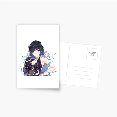 Yelan Sexy Genshin Impact Anime Girl Waifu Hot Postcard By Waifusama Redbubble