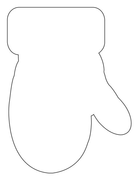 Template Of A Mitten Google Search Mittens Template Christmas