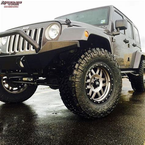 Jeep Wrangler XD Series XD128 Machete Matte Gray Black Ring