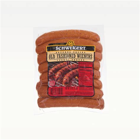 Schweigert Smoked Natural Casing Old Fashion Wieners 12 Oz 8 Ct