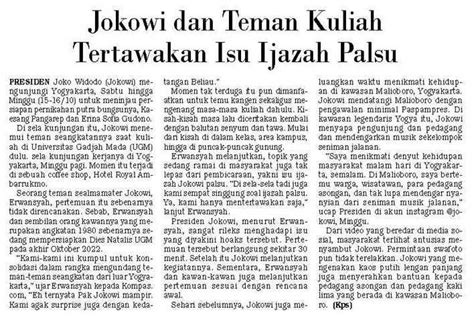 Jokowi Dan Temen Kuliah Tertawakan Isu Ijazah Palsu Koran Humas Ugm Ac Id