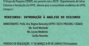 CIDADI DIRETO DA REDAÇÃO MINICURSO INTRODUÇÃO À ANÁLISE DO DISCURSO