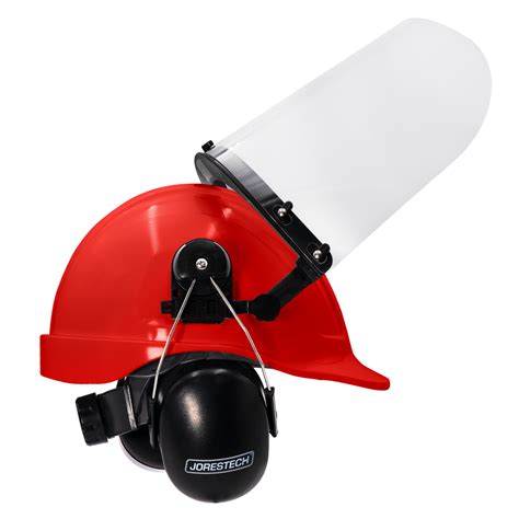Cap-Style Hard Hat Kit with Mountable Earmuffs and PC Face Shield