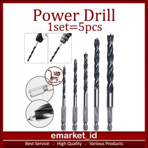 Jual Mata Bor Power Drill In Besi Baja Steel Titanium Hex Shank